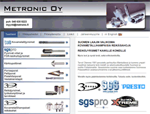 Tablet Screenshot of metronic.fi